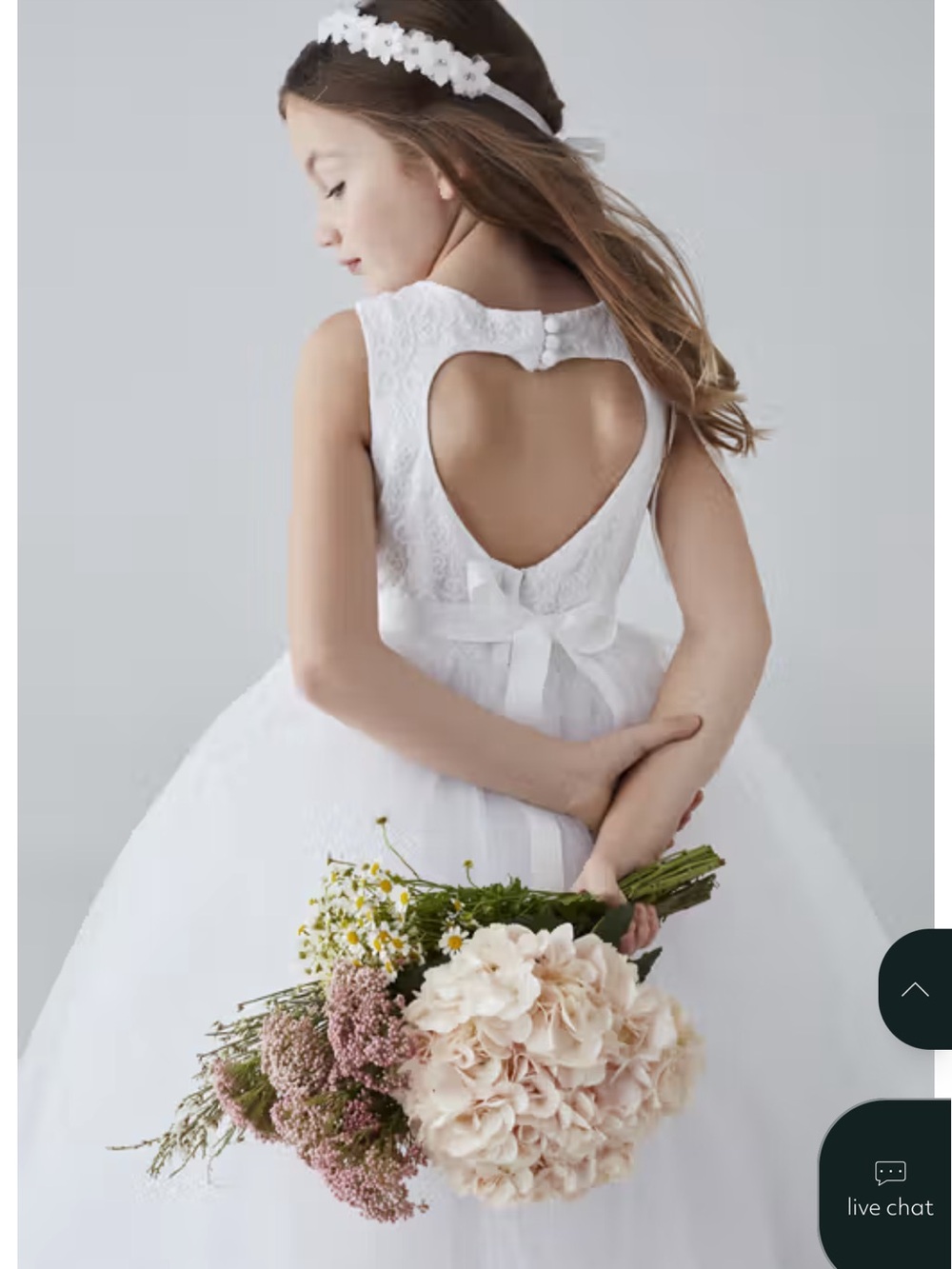Girls Ball Gown Flower Girl Dress Lace & Tulle - Picture 13 of 16